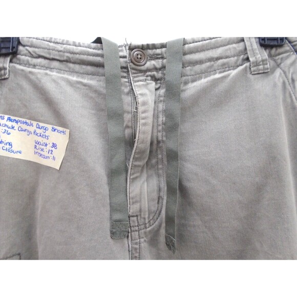 Aeropostale Mens Authentic Paratrooper Pocket Cargo Shorts Size 36 Gray - Picture 4 of 16
